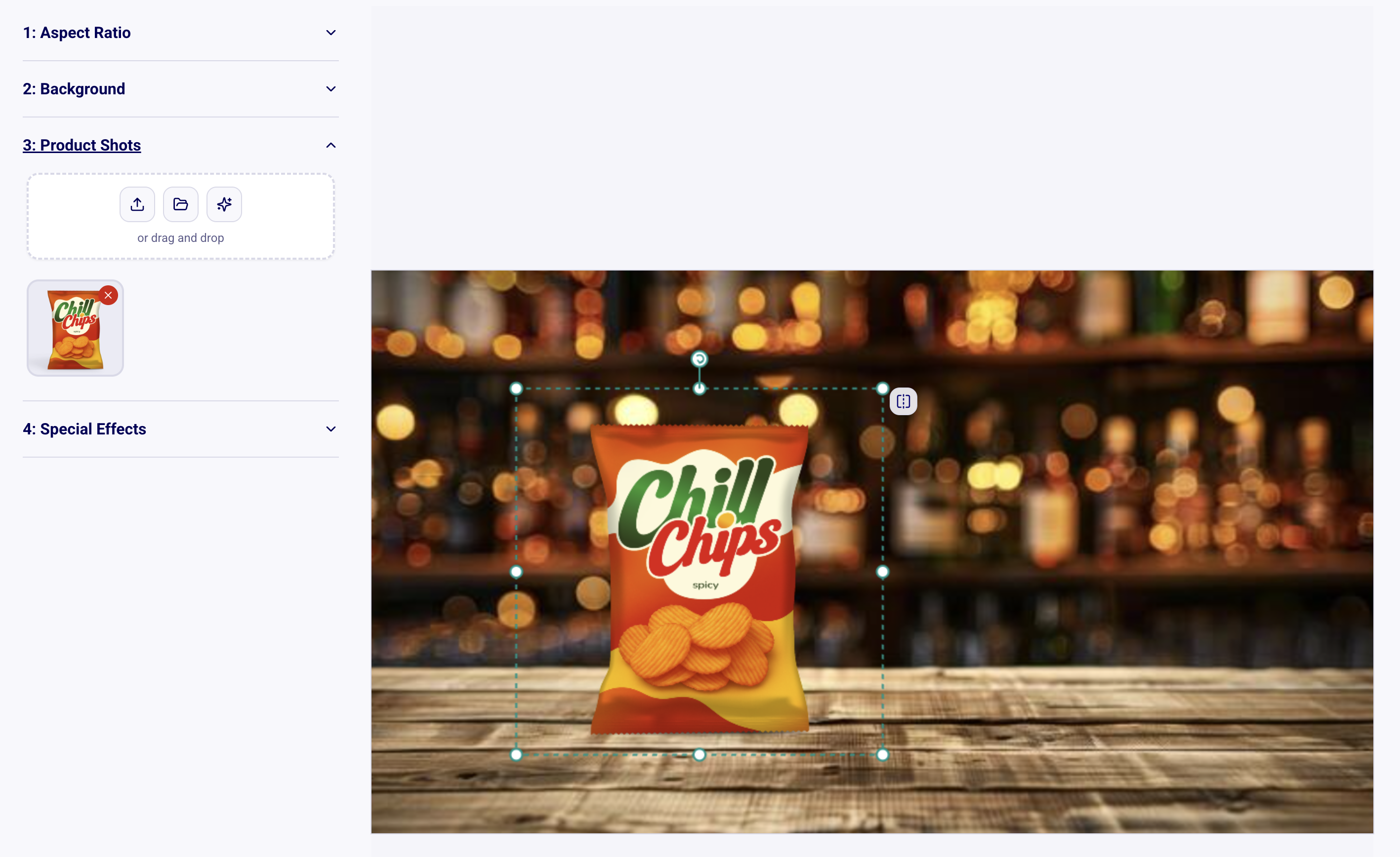 Chips on the bar