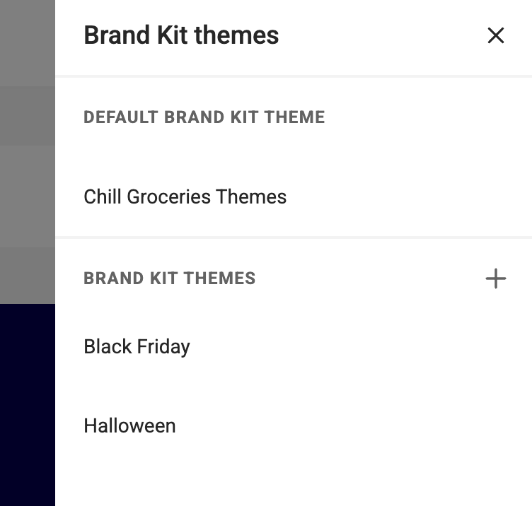 Brand Kit Themes management