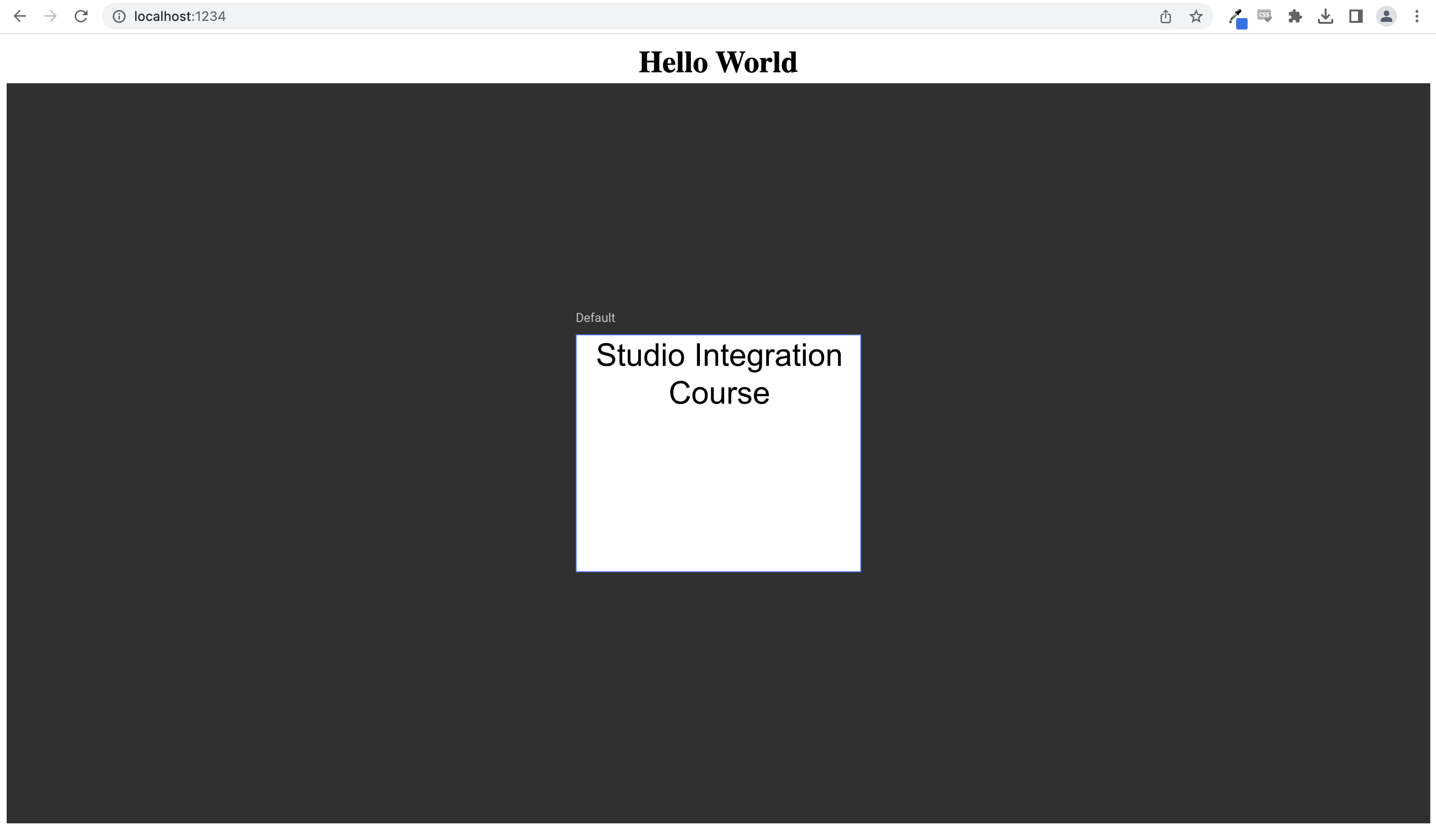 Integration with default document loaded