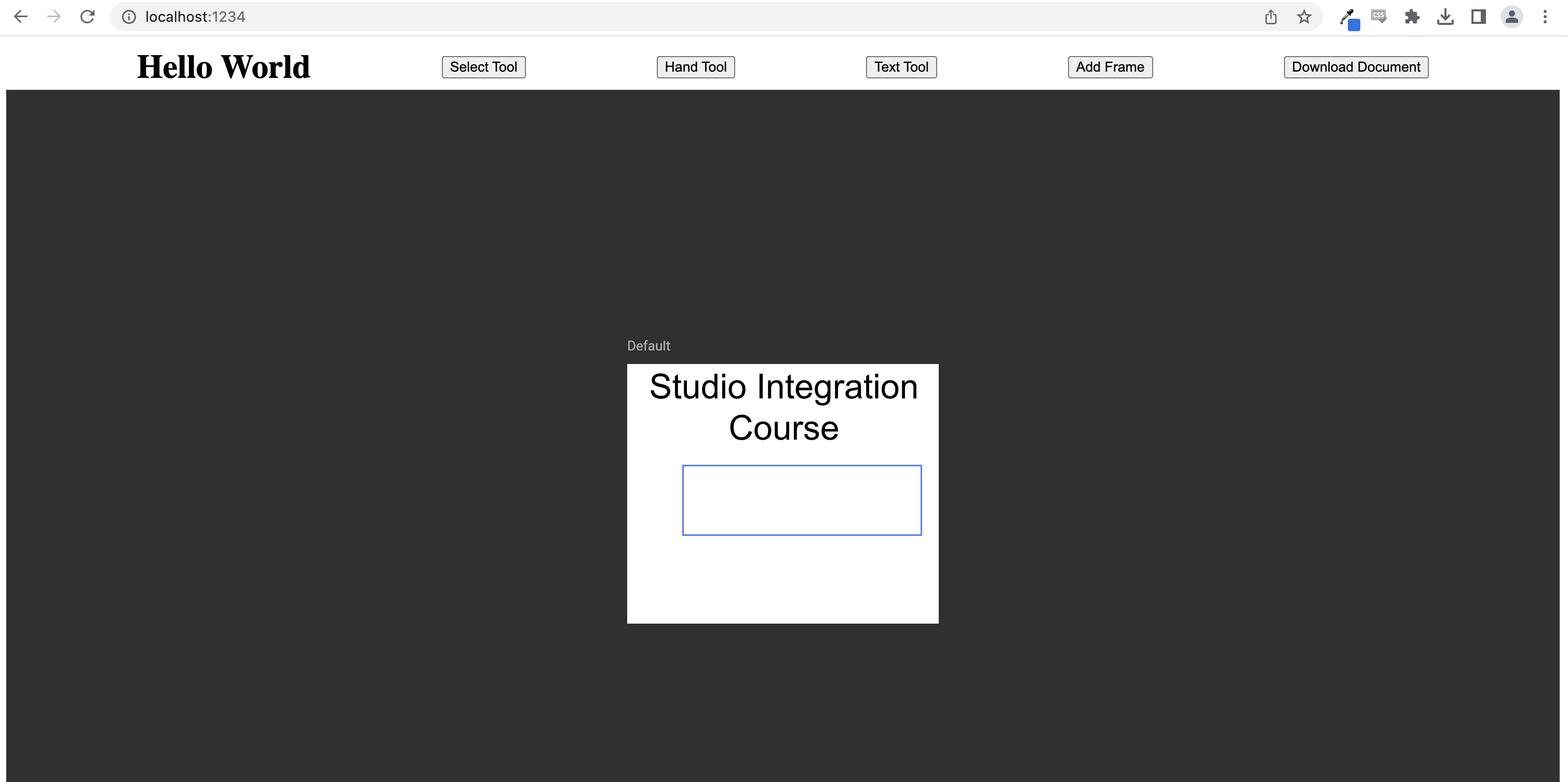 text tool being used